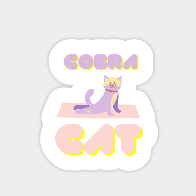 Cobra Cat Yoga Pose T-shirt Sticker by Step Into Art